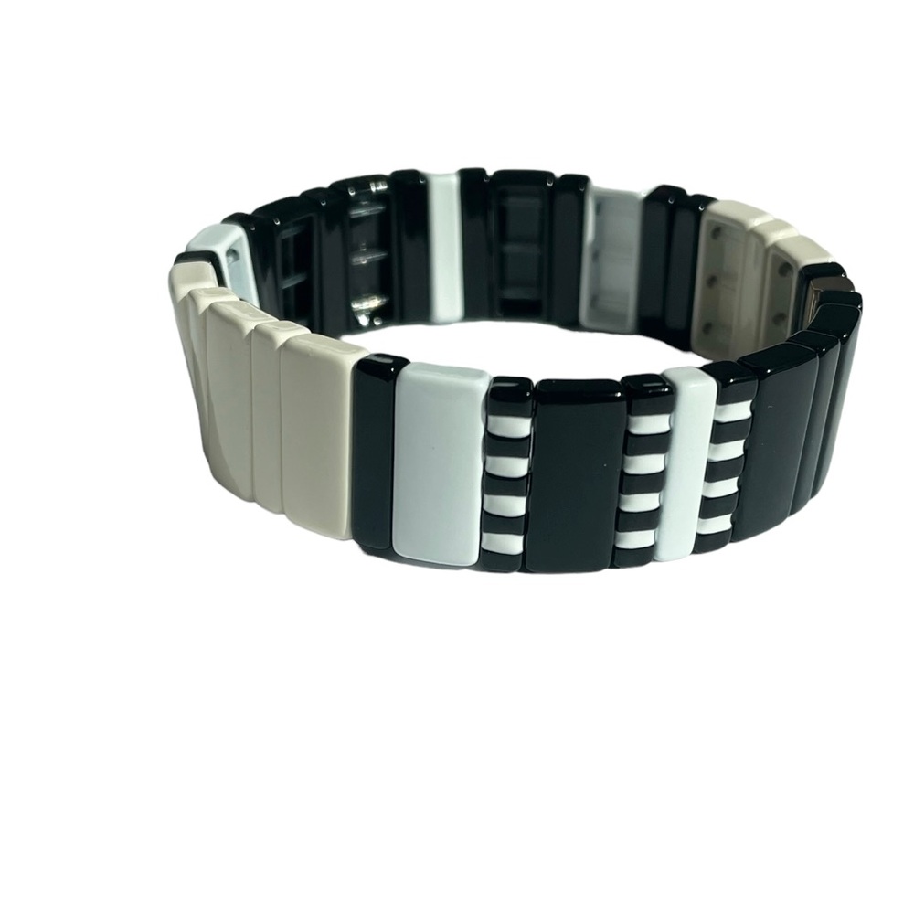 Roxanne Assoulin black and tan stretch bracelet